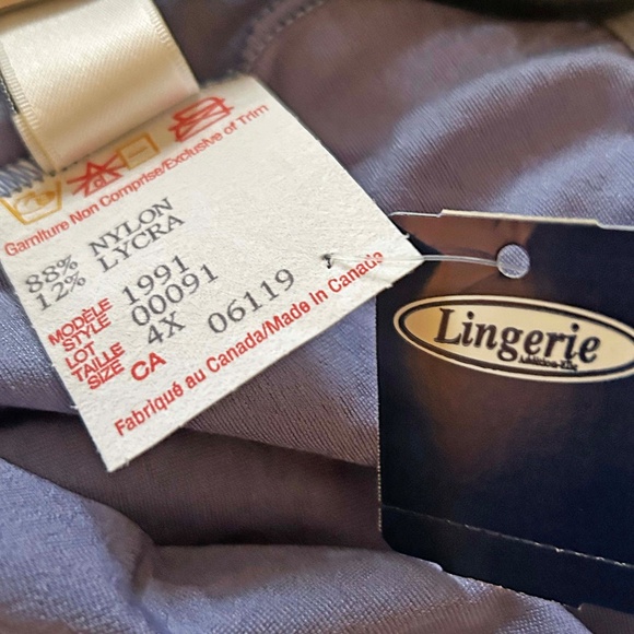 BRIEFS, TWO, NYLON LYCRA, PURPLE, SIZE 4X, ADDITION ELLE, TAGS ON, NEW NEVER WOR - Picture 4 of 6